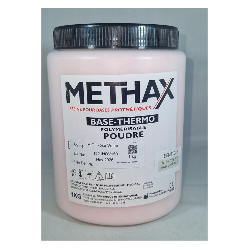 METHAX AUTO POUDRE 5KG TEINTE ROSE VEINE