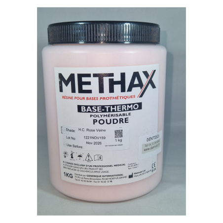 METHAX AUTO POUDRE 5KG TEINTE ROSE VEINE